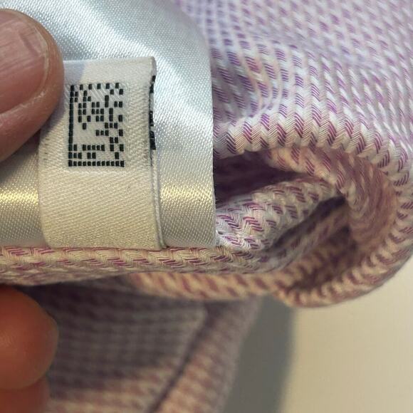 Ted Baker mens purple /pink long sleeve button up endurance shirt size 17.5 - Picture 10 of 13